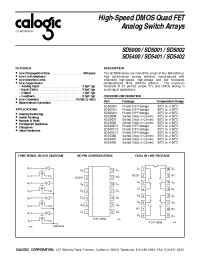 Datasheet SD5002N manufacturer Calogic