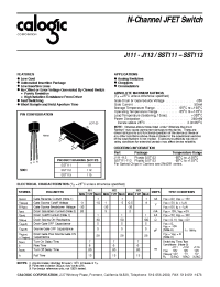Datasheet SST111 manufacturer Calogic