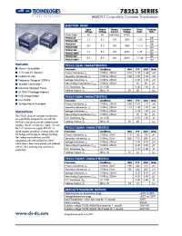 Datasheet 78253/55MV-R manufacturer C&D