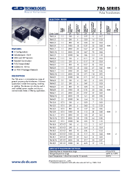 Datasheet 7860116 manufacturer C&D