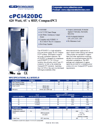 Datasheet CPCI420DC manufacturer C&D