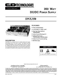 Datasheet DNX350-U4F manufacturer C&D