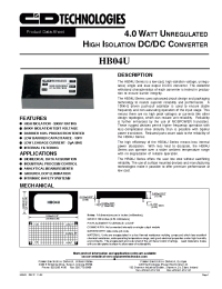 Datasheet HB04U15D12 manufacturer C&D