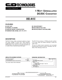 Datasheet HL01U05D05Z manufacturer C&D