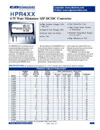 Datasheet HPR402 manufacturer C&D