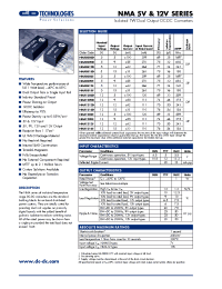 Datasheet NMA0509S manufacturer C&D