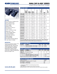 Datasheet NMA2415D manufacturer C&D