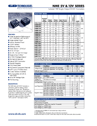 Datasheet NME0524S manufacturer C&D
