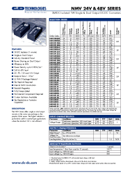Datasheet NMV4809DA manufacturer C&D