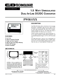Datasheet PWR1103 manufacturer C&D