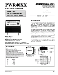 Datasheet PWR4004 manufacturer C&D