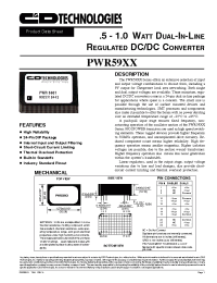 Datasheet PWR5908 manufacturer C&D