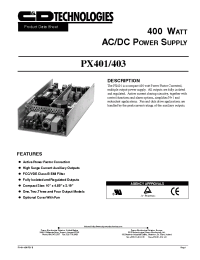 Datasheet PX401-U3B manufacturer C&D