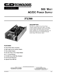 Datasheet PX500-U4C manufacturer C&D
