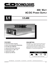 Datasheet SX400-U1C manufacturer C&D