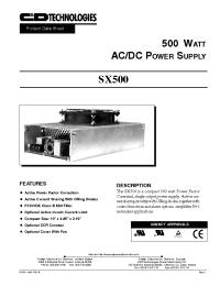 Datasheet SX500-U1B manufacturer C&D