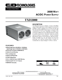 Datasheet TXD2000 manufacturer C&D