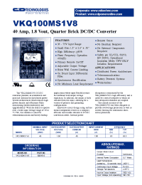 Datasheet VKQ100MS1V8 manufacturer C&D