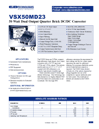 Datasheet VSX50MD23-1 manufacturer C&D