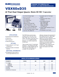 Datasheet VSX60MD35-1 manufacturer C&D