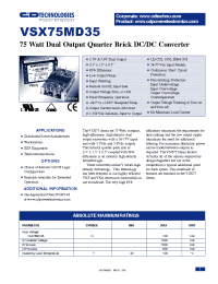 Datasheet VSX75MD35-1U manufacturer C&D