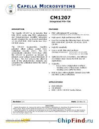 Datasheet CM1207 manufacturer Capella