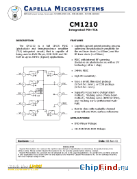 Datasheet CM1210 manufacturer Capella
