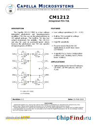Datasheet CM1212 manufacturer Capella