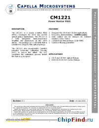 Datasheet CM1221 manufacturer Capella