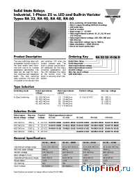 Datasheet RA2325-D06D manufacturer Carlo Gavazzi