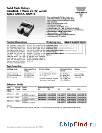Datasheet RAM1B40D125 manufacturer Carlo Gavazzi