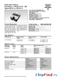 Datasheet RS1A23A1-40 manufacturer Carlo Gavazzi