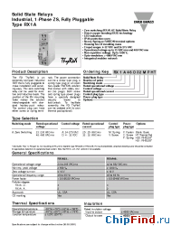 Datasheet RX1A23D25MP manufacturer Carlo Gavazzi