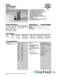 Datasheet S1221166024 manufacturer Carlo Gavazzi