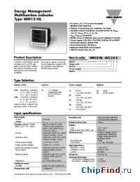 Datasheet WM12-96AV53DX manufacturer Carlo Gavazzi