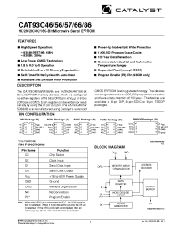 Datasheet AT93C86 manufacturer Catalyst