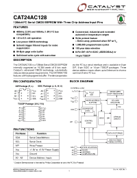 Datasheet CAT24AC128GLE-TE13 manufacturer Catalyst