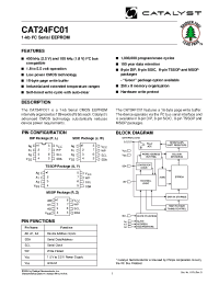 Datasheet CAT24FC01UITE13REV-F manufacturer Catalyst