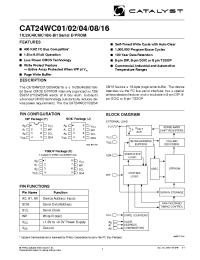 Datasheet CAT24WC01J-1.8TE13F manufacturer Catalyst