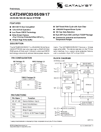 Datasheet CAT24WC03J-1.8TE13 manufacturer Catalyst