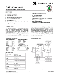 Datasheet CAT25010L manufacturer Catalyst