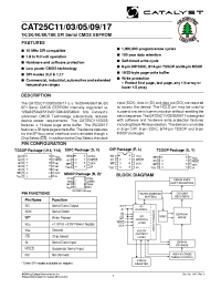 Datasheet CAT25C09V-TE13 manufacturer Catalyst