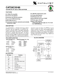 Datasheet CAT25C65SI-1.8TE13 manufacturer Catalyst
