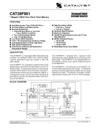 Datasheet CAT28F001PA-15BT manufacturer Catalyst