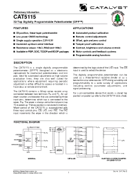 Datasheet CAT5115PI-00TESSOP manufacturer Catalyst