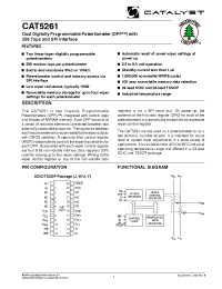 Datasheet CAT5261WI-00TE13 manufacturer Catalyst