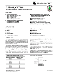 Datasheet CAT809MTBI-T10 manufacturer Catalyst