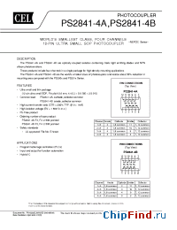 Datasheet PS2841-4A-F3 manufacturer CEL