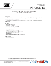 Datasheet PS7200E-1A-F4-A manufacturer CEL