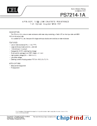 Datasheet PS7214-1A-E3 manufacturer CEL